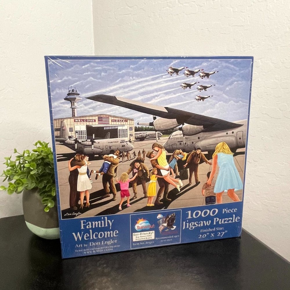 Sunsout Inc. "Family Welcome" 1000 Piece Jigsaw Puzzle  NEW